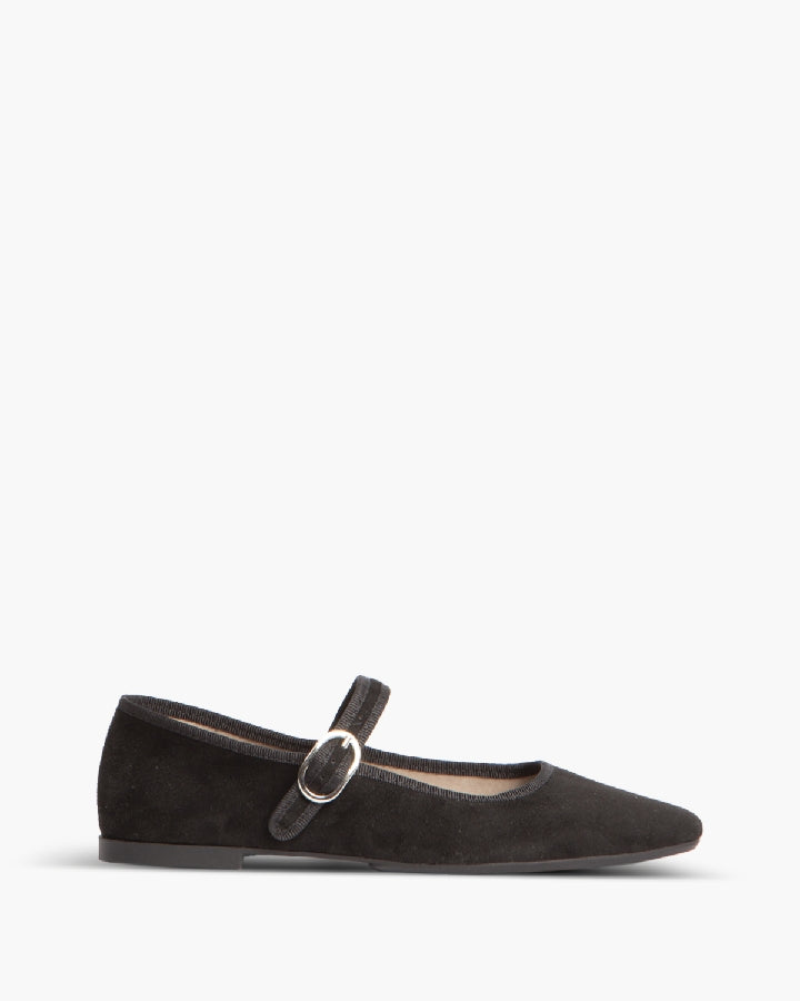 MARY JANE FLAT BALLERINA IN BLACK