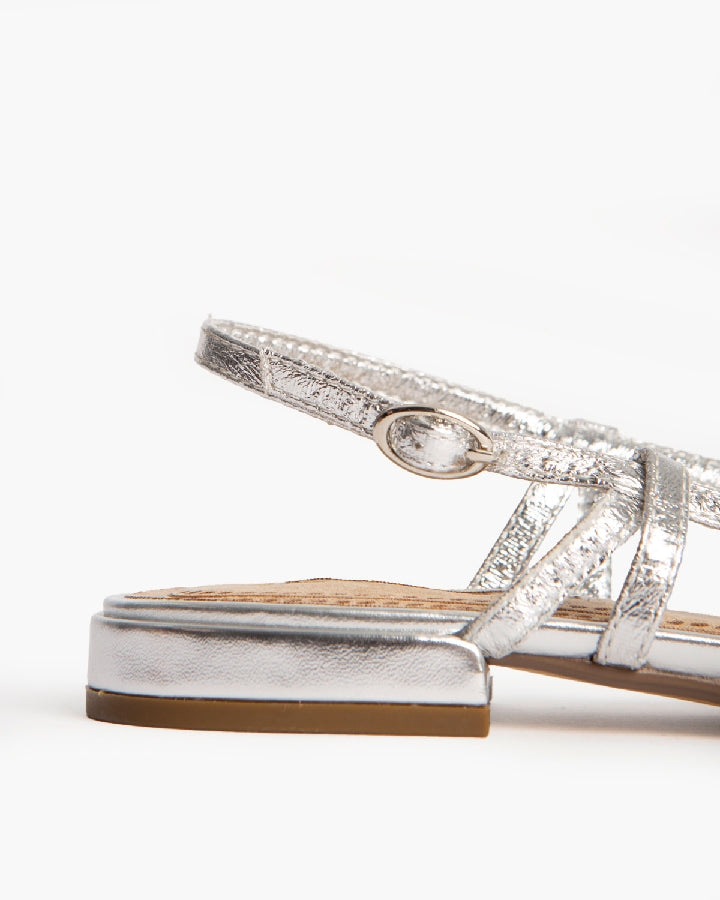 METALLIC FLAT SLINGBACK