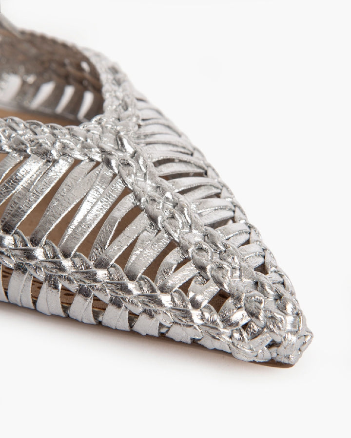 METALLIC FLAT SLINGBACK