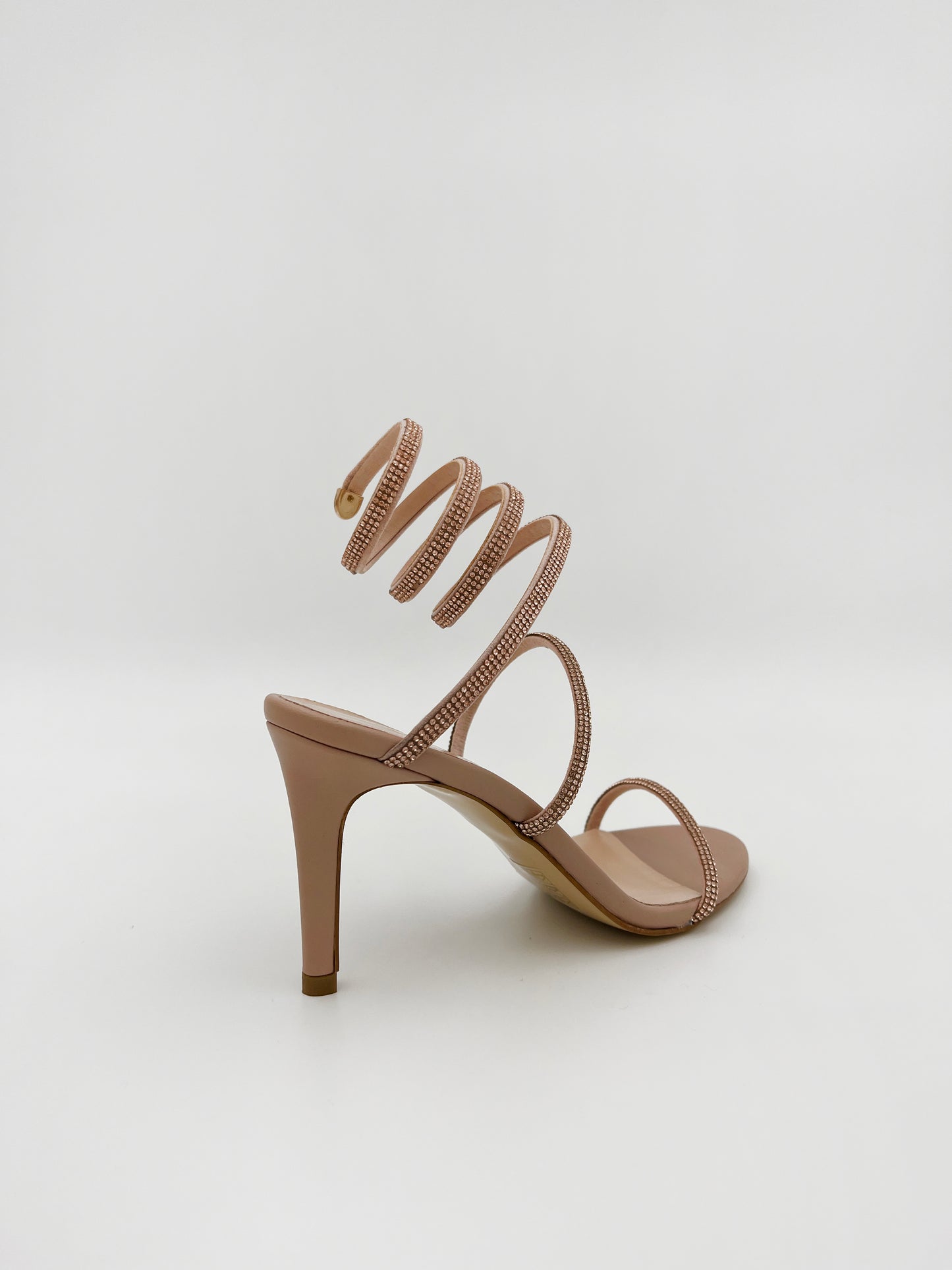 MEDIUM HEELED SANDALS IN NUDE