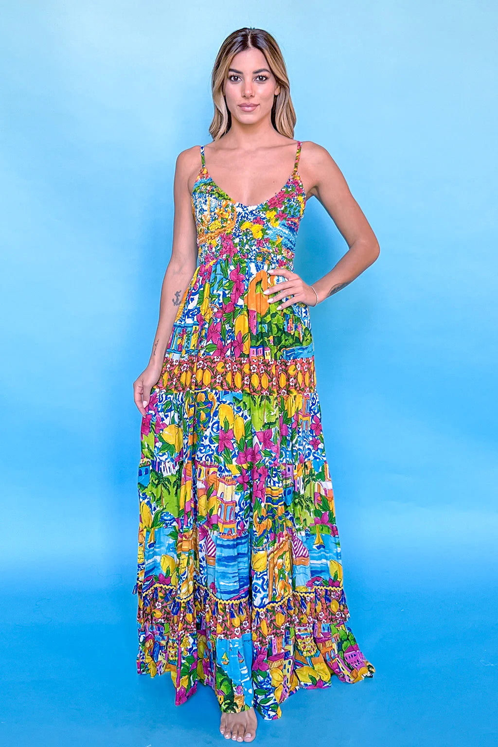 SPAGHETTI STRAP MAXI DRESS