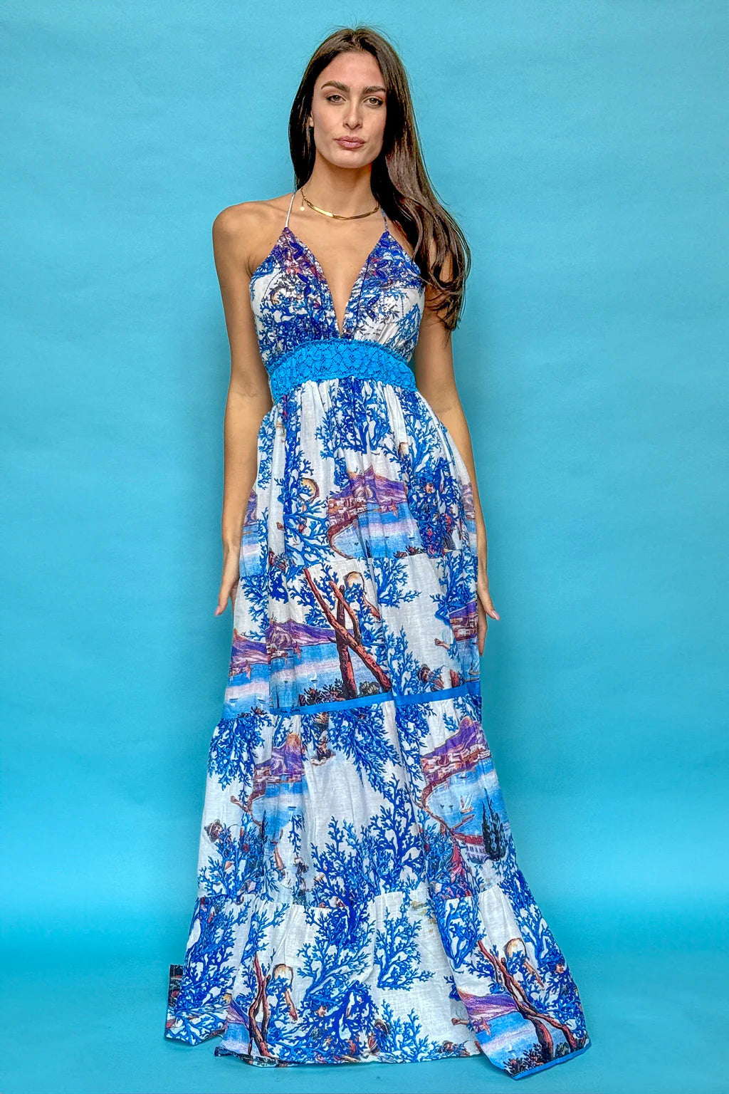 SPAGHETTI STRAP MAXI DRESS