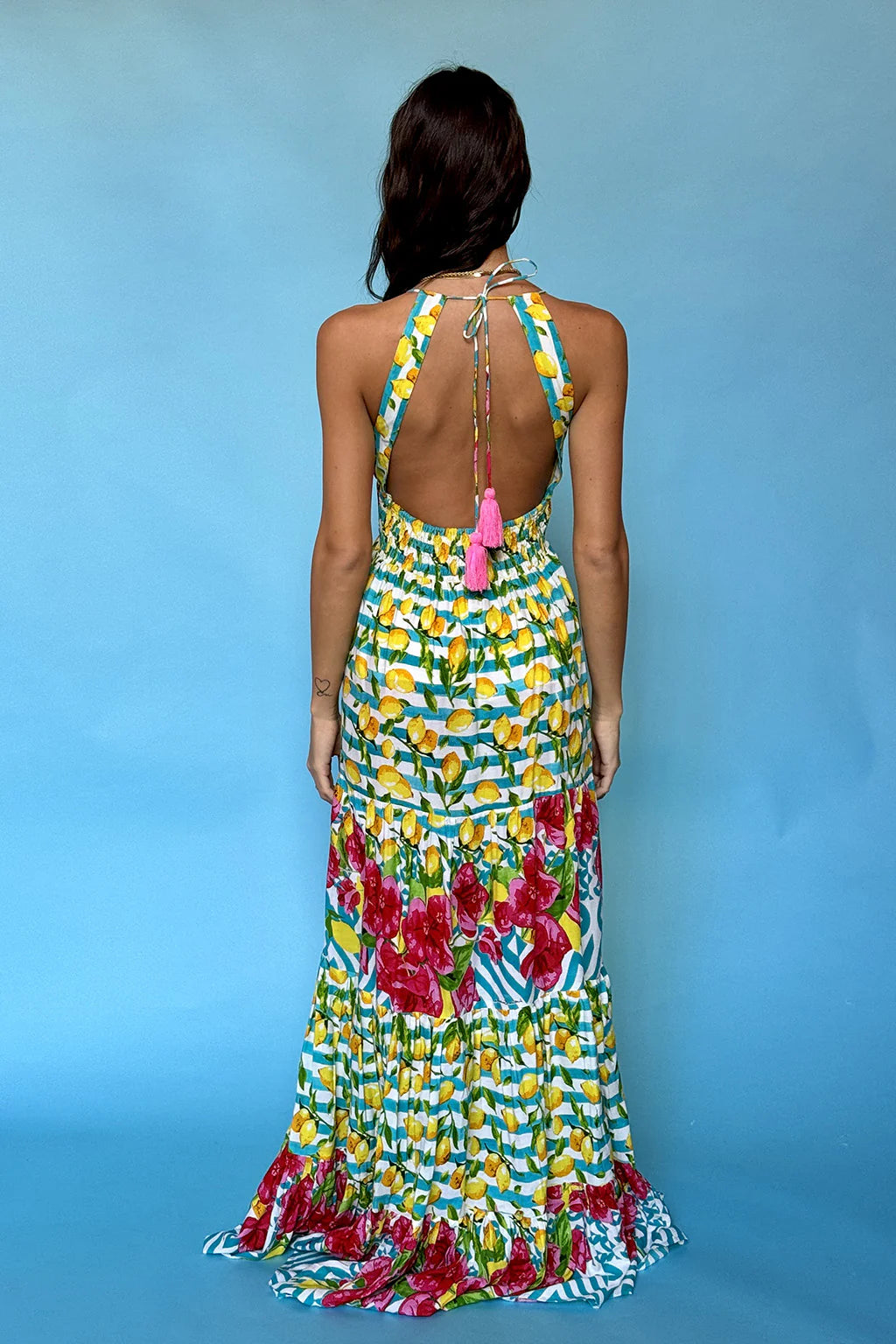 V NECK MAXI DRESS
