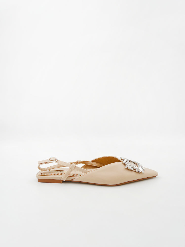 EMBELLISHED FLAT SLINGBACK