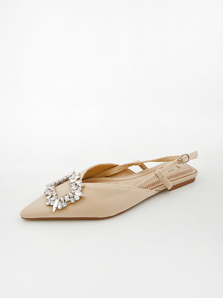 EMBELLISHED FLAT SLINGBACK