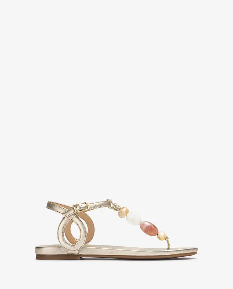 TOE-POST SANDAL WITH COLOURED TRIM