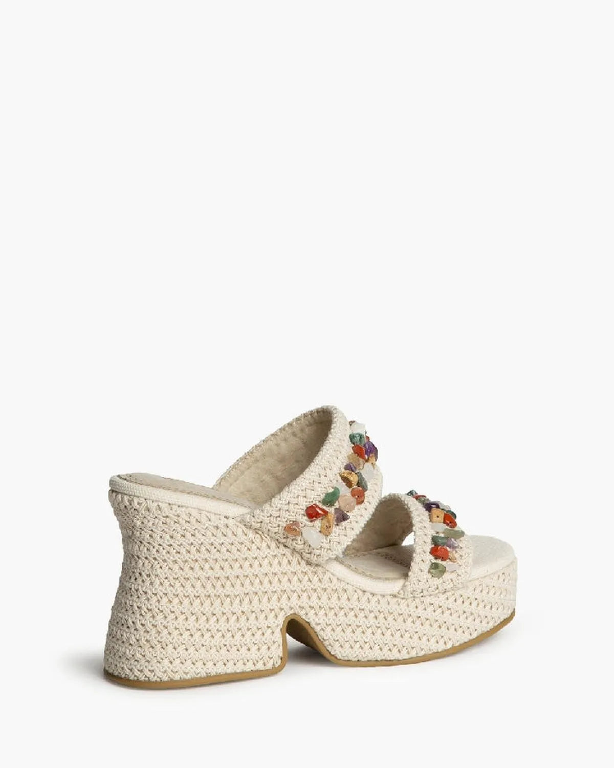 BRAIDED WEDGE IN BEIGE-Wedges-CORINA- Pointure.AE