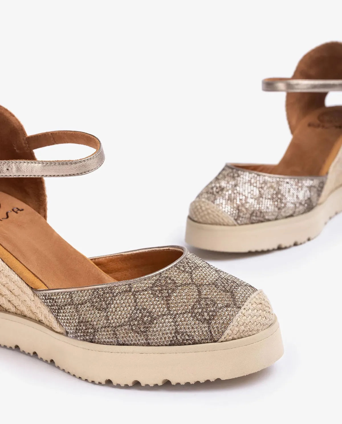 D’ORSAY ESPADRILLE IN MONOGRAM BRONZE-Espadrilles-UNISA- Pointure.AE
