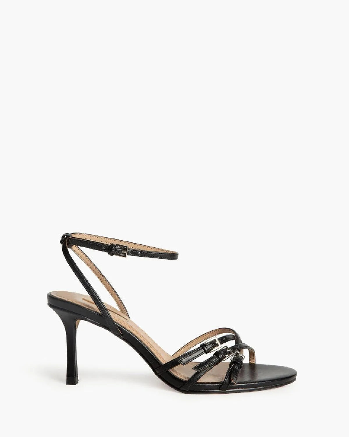 HIGH-HEEL SANDAL IN BLACK-Sandals-CORINA- Pointure.AE