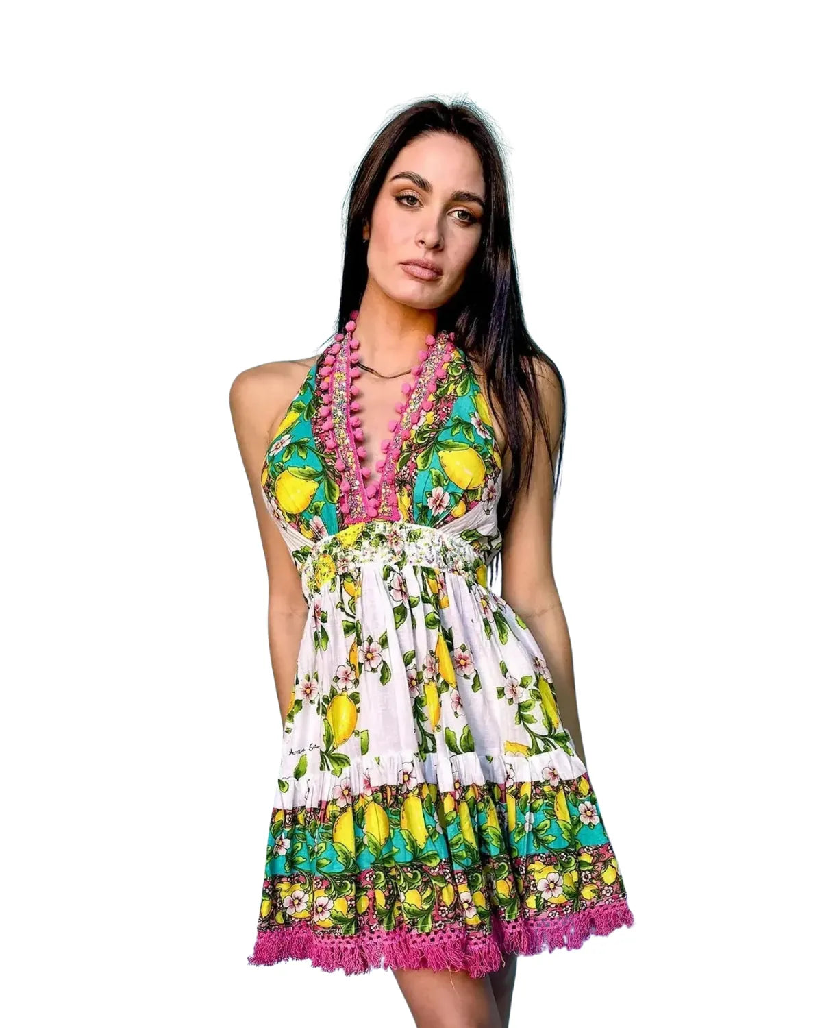 LEMON OPEN BACK DRESS