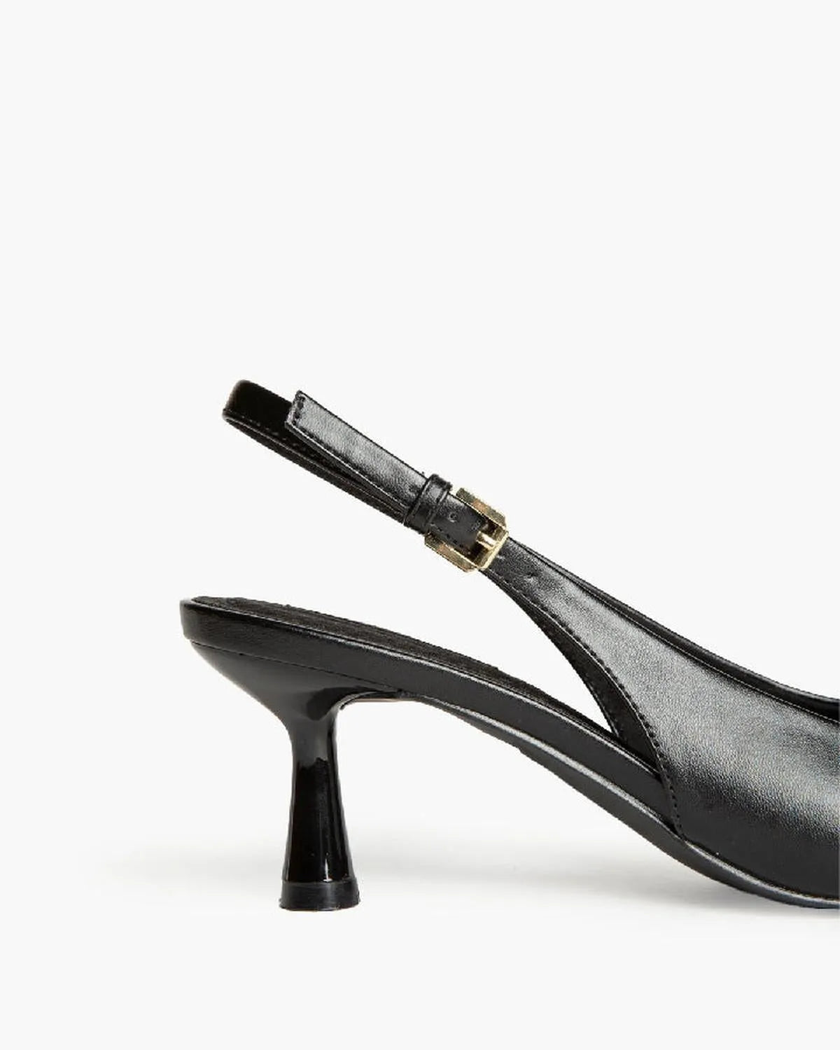 LOW HEEL SLING BACK IN BLACK-Sling Backs-CORINA- Pointure.AE