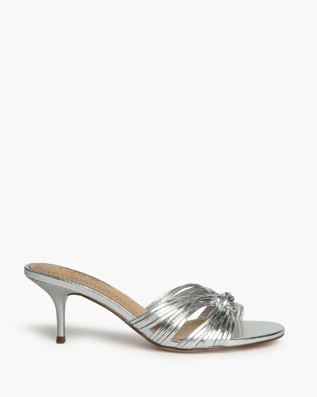 MID HEEL SLIP-ON IN SILVER-Mules-CORINA- Pointure.AE