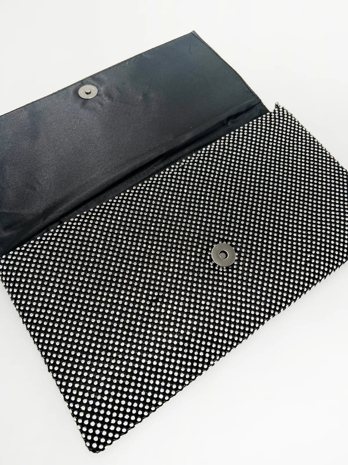 RHINESTONE CLUTCH IN BLACK-Clutches-STAY IN STYLE- Pointure.AE