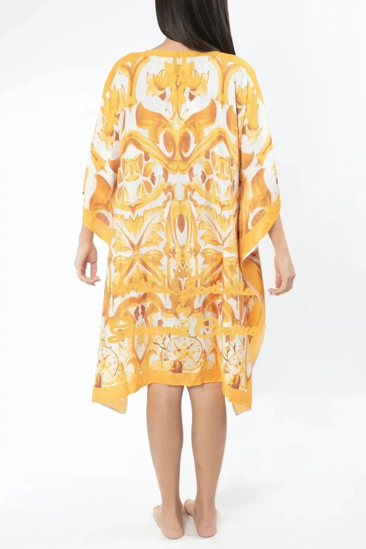 SHORT PONCHO IN GIALLO