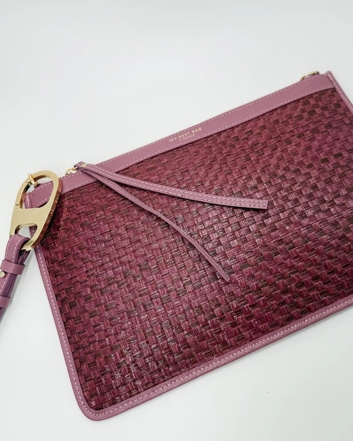 STRAW POUCH IN ROSEWOOD-Pouches-MY BEST BAG- Pointure.AE
