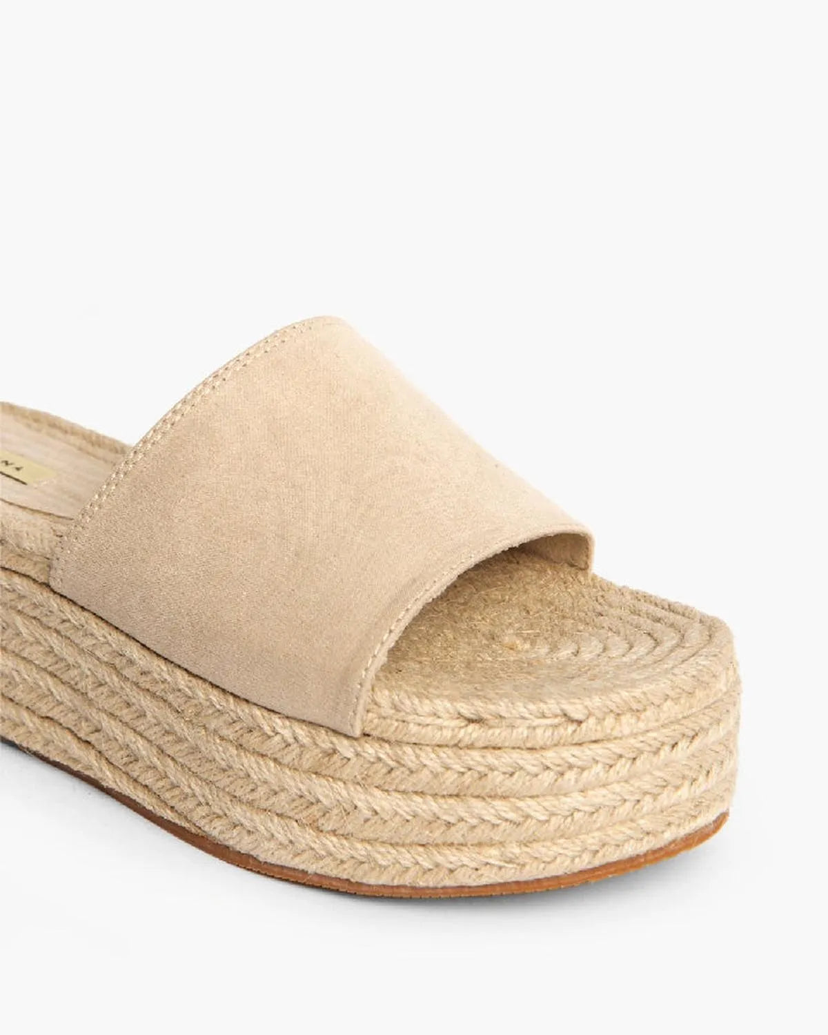 SUEDE WEDGE MULE IN NATURAL-Mules-CORINA- Pointure.AE