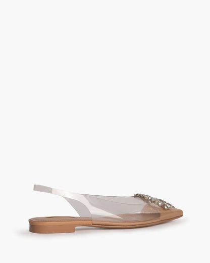 RHINESTONE DETAIL FLAT SLINGBACK