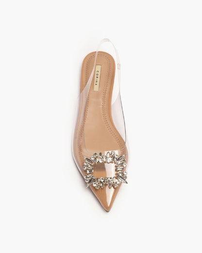 RHINESTONE DETAIL FLAT SLINGBACK