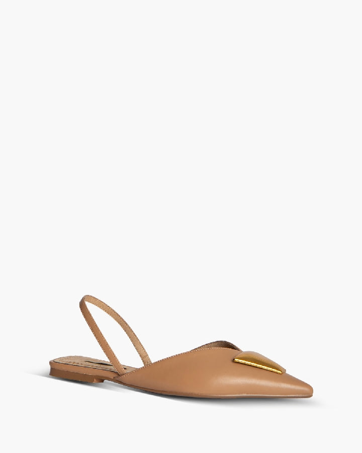FLAT SLINGBACK WITH METAL DETAIL