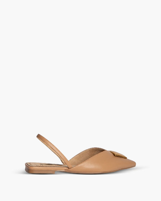 FLAT SLINGBACK WITH METAL DETAIL