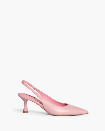LOW HEEL SLING BACK IN PINK