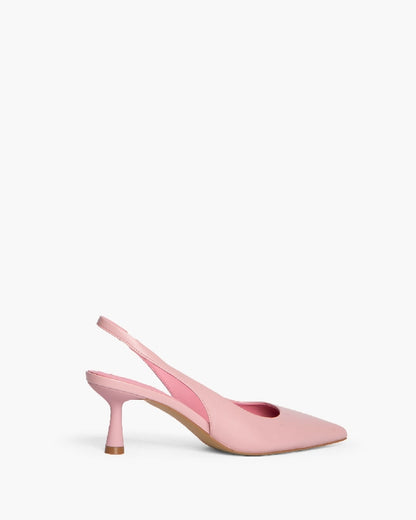 LOW HEEL SLING BACK IN PINK