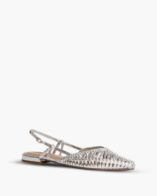 METALLIC FLAT SLINGBACK