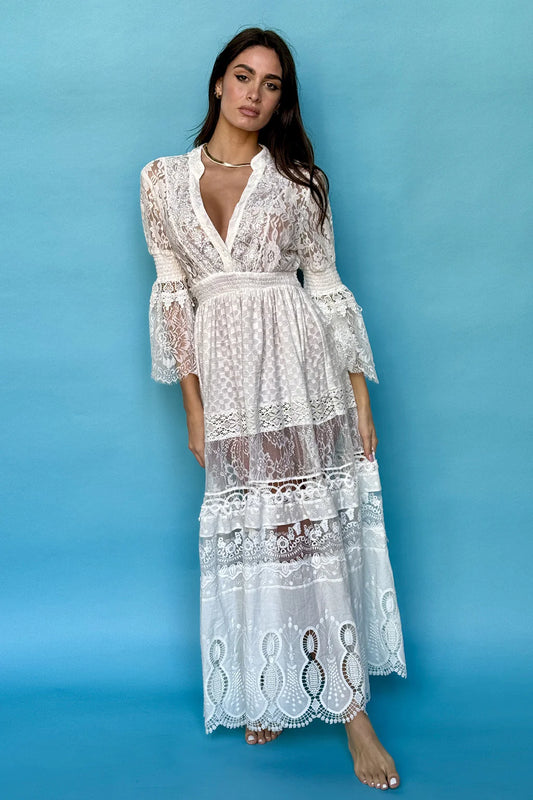 LACE BOHO DRESS - COVERUP