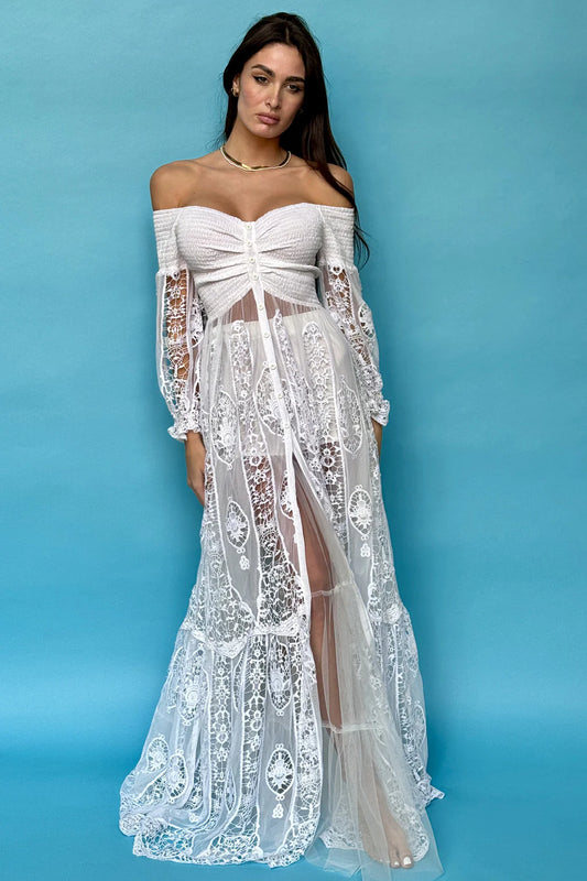 OFF-SHOULDER LONG DRESS