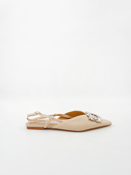 EMBELLISHED FLAT SLINGBACK