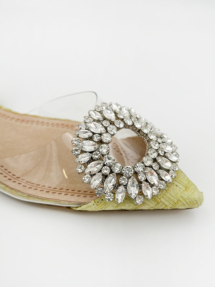 EMBELLISHED FLAT SLING-BACK