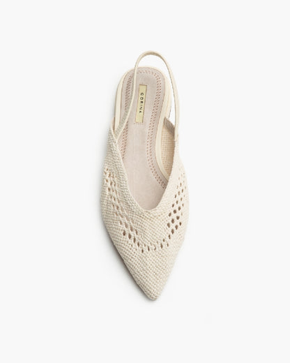 BRAIDED FLATS IN BEIGE