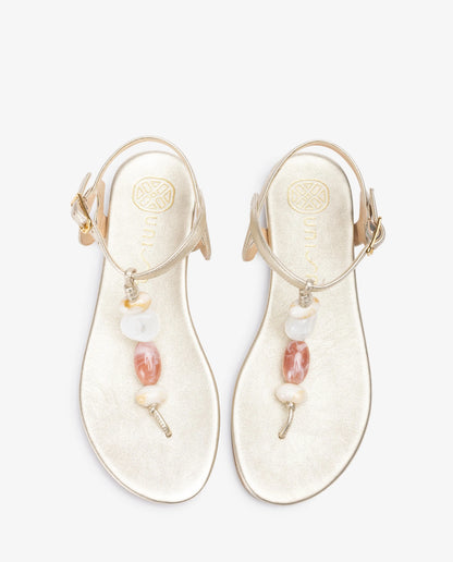 TOE-POST SANDAL WITH COLOURED TRIM