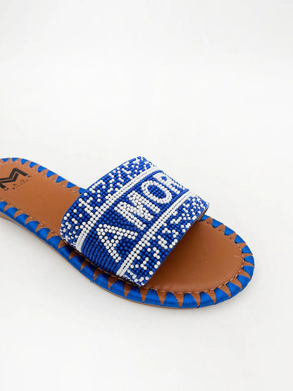 "AMORE" BEADED SLIPPER-Slippers-MAGA MILANO- Pointure.AE