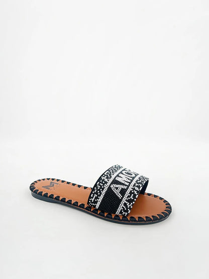 "AMORE" BEADED SLIPPER-Slippers-MAGA MILANO- Pointure.AE