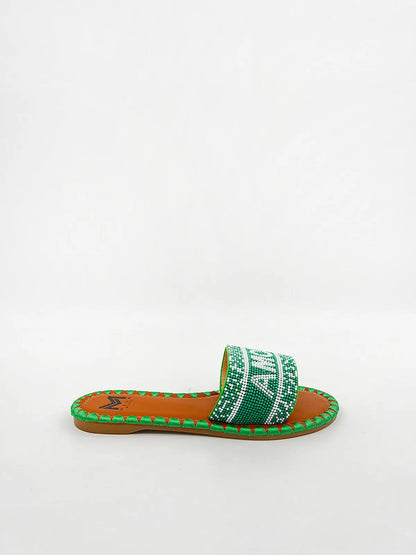 "AMORE" BEADED SLIPPER-Slippers-MAGA MILANO- Pointure.AE