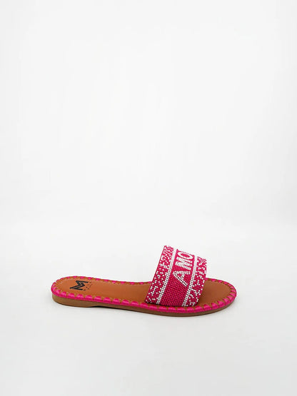 "AMORE" BEADED SLIPPER-Slippers-MAGA MILANO- Pointure.AE