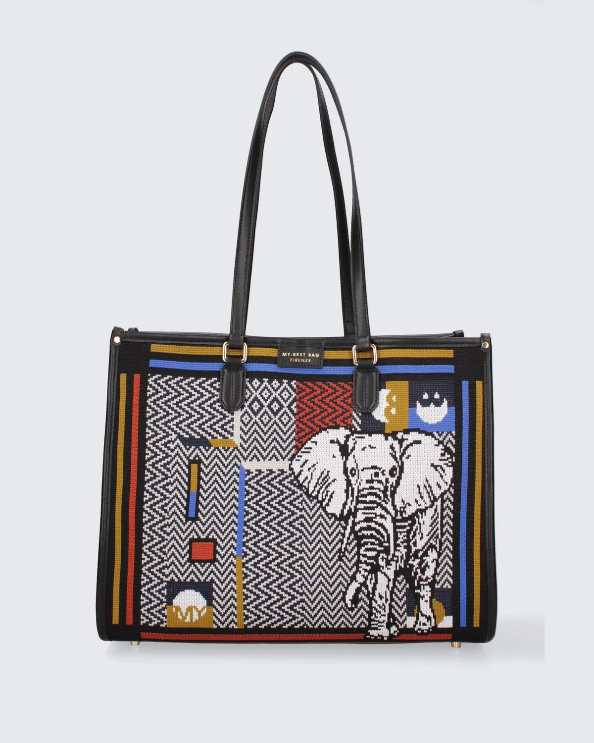 ATENA JUNGLE - ELEPHANT-Tote Bags-MY BEST BAG- Pointure.AE