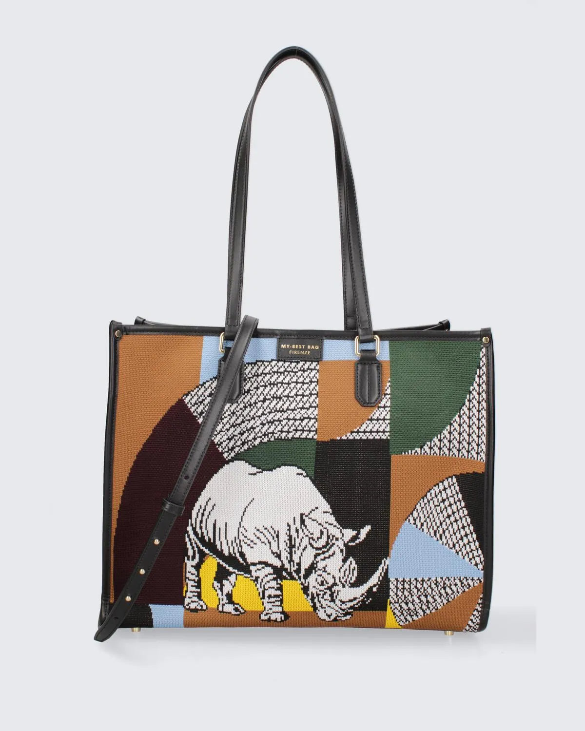 ATENA JUNGLE - RHINO-Tote Bags-MY BEST BAG- Pointure.AE