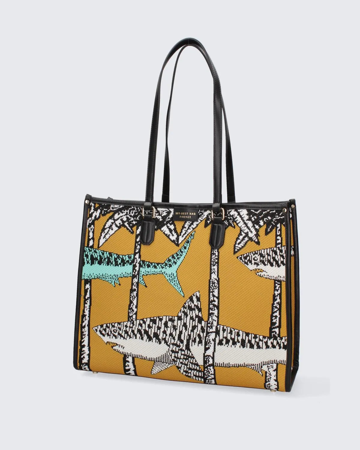 ATENA ONIRIC VIEW - SHARKS-Tote Bags-MY BEST BAG- Pointure.AE