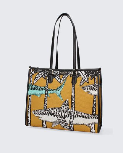 ATENA ONIRIC VIEW - SHARKS-Tote Bags-MY BEST BAG- Pointure.AE