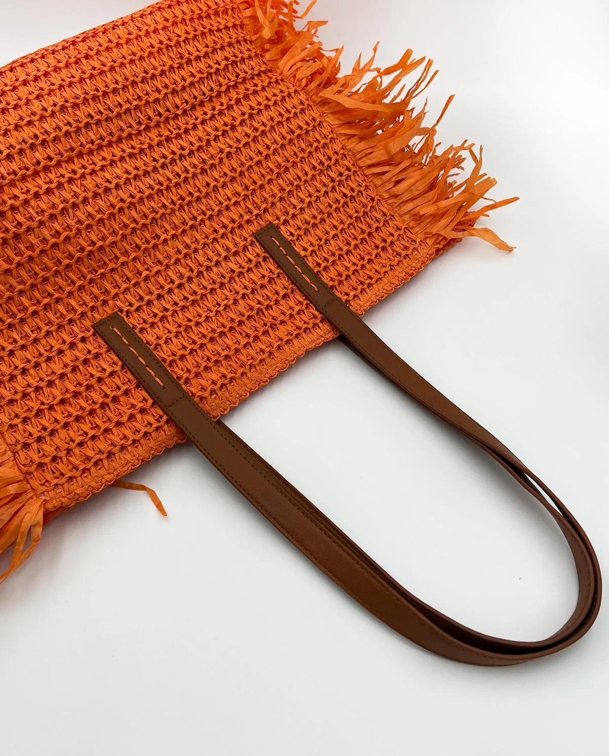 BEACH BAG IN ORANGE-Top Handle Bags-ALEX MAX- Pointure.AE