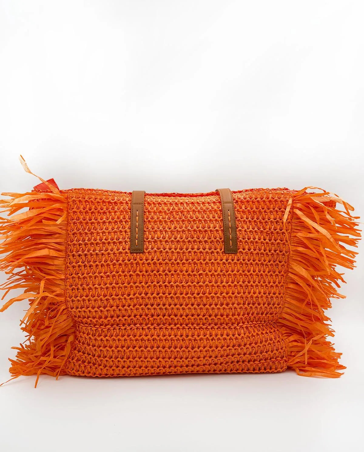 BEACH BAG IN ORANGE-Top Handle Bags-ALEX MAX- Pointure.AE