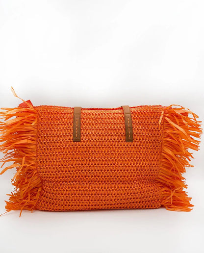 BEACH BAG IN ORANGE-Top Handle Bags-ALEX MAX- Pointure.AE