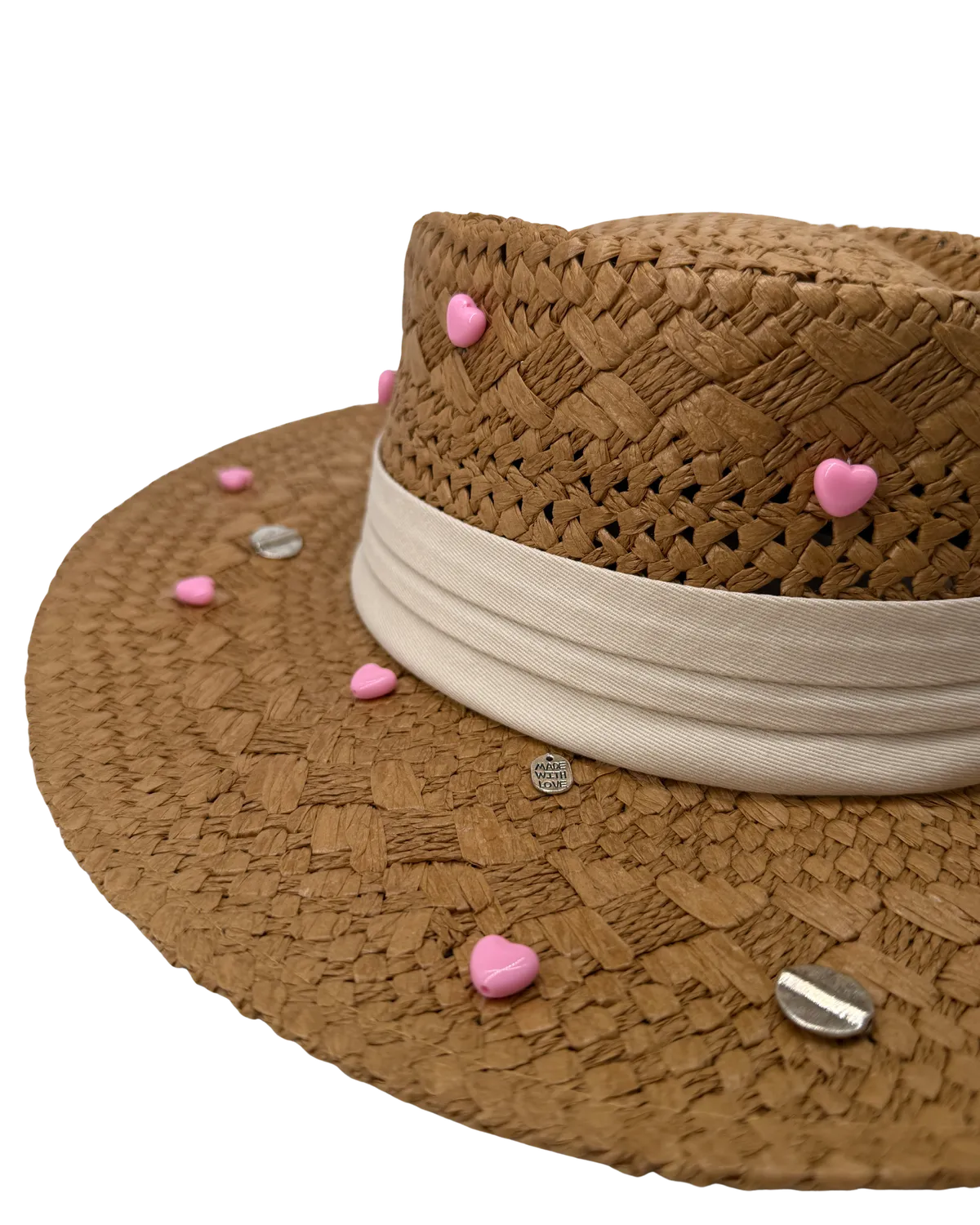 BEADED HANDMADE STRAW HAT-Hats-STAY IN STYLE- Pointure.AE