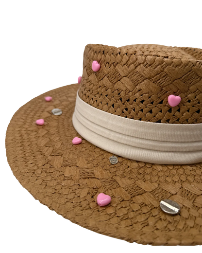 BEADED HANDMADE STRAW HAT-Hats-STAY IN STYLE- Pointure.AE