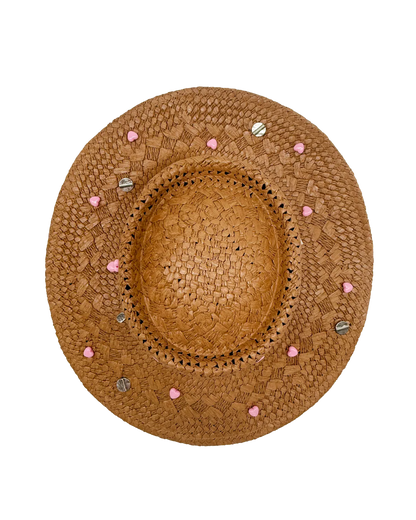 BEADED HANDMADE STRAW HAT-Hats-STAY IN STYLE- Pointure.AE