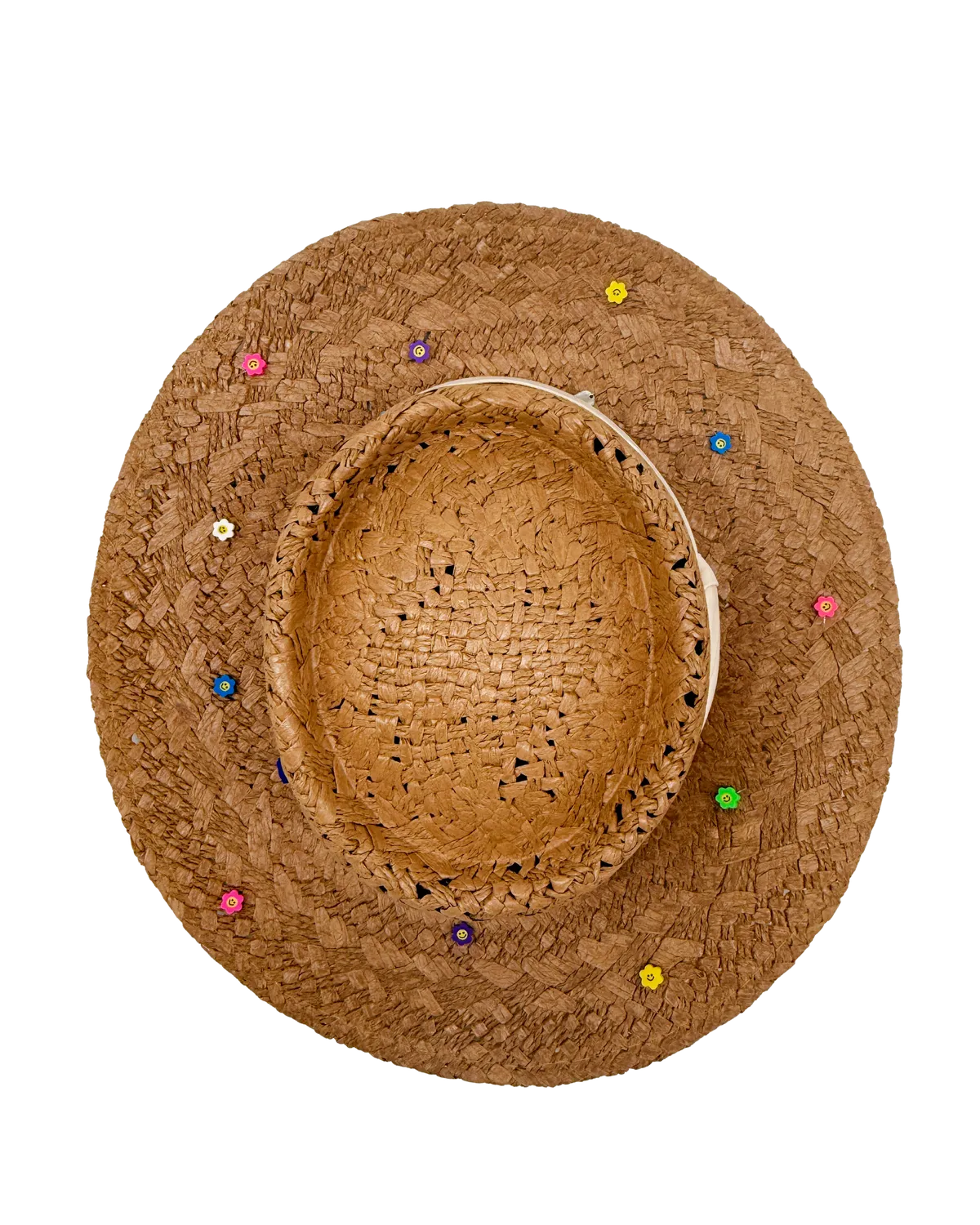 BEADED HANDMADE STRAW HAT-Hats-STAY IN STYLE- Pointure.AE