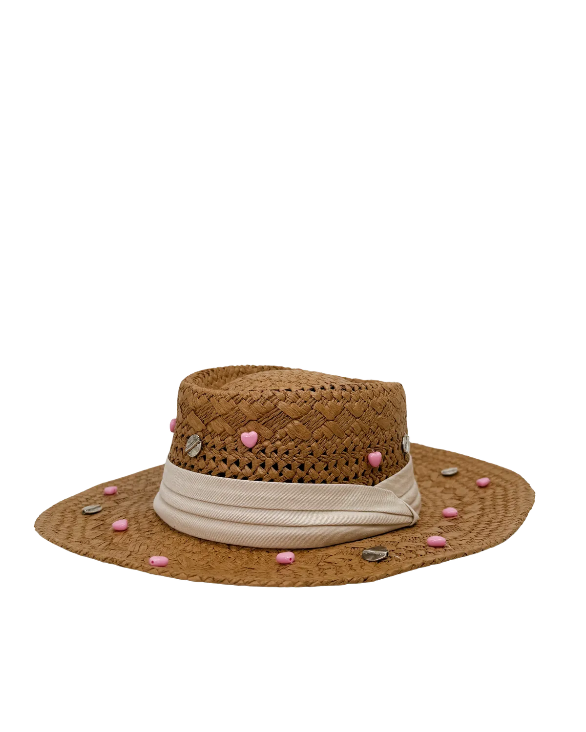 BEADED HANDMADE STRAW HAT-Hats-STAY IN STYLE- Pointure.AE