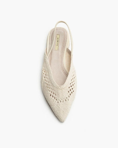 BRAIDED FLATS IN BEIGE-Flats-CORINA- Pointure.AE